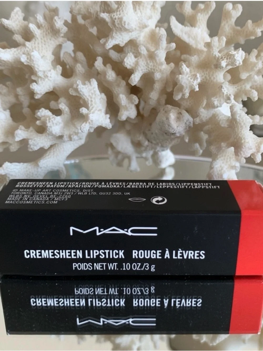 MAC Cremesheen Lipstick Pretty Boy 231 Red Coral Classic Discontinued Shade NIB